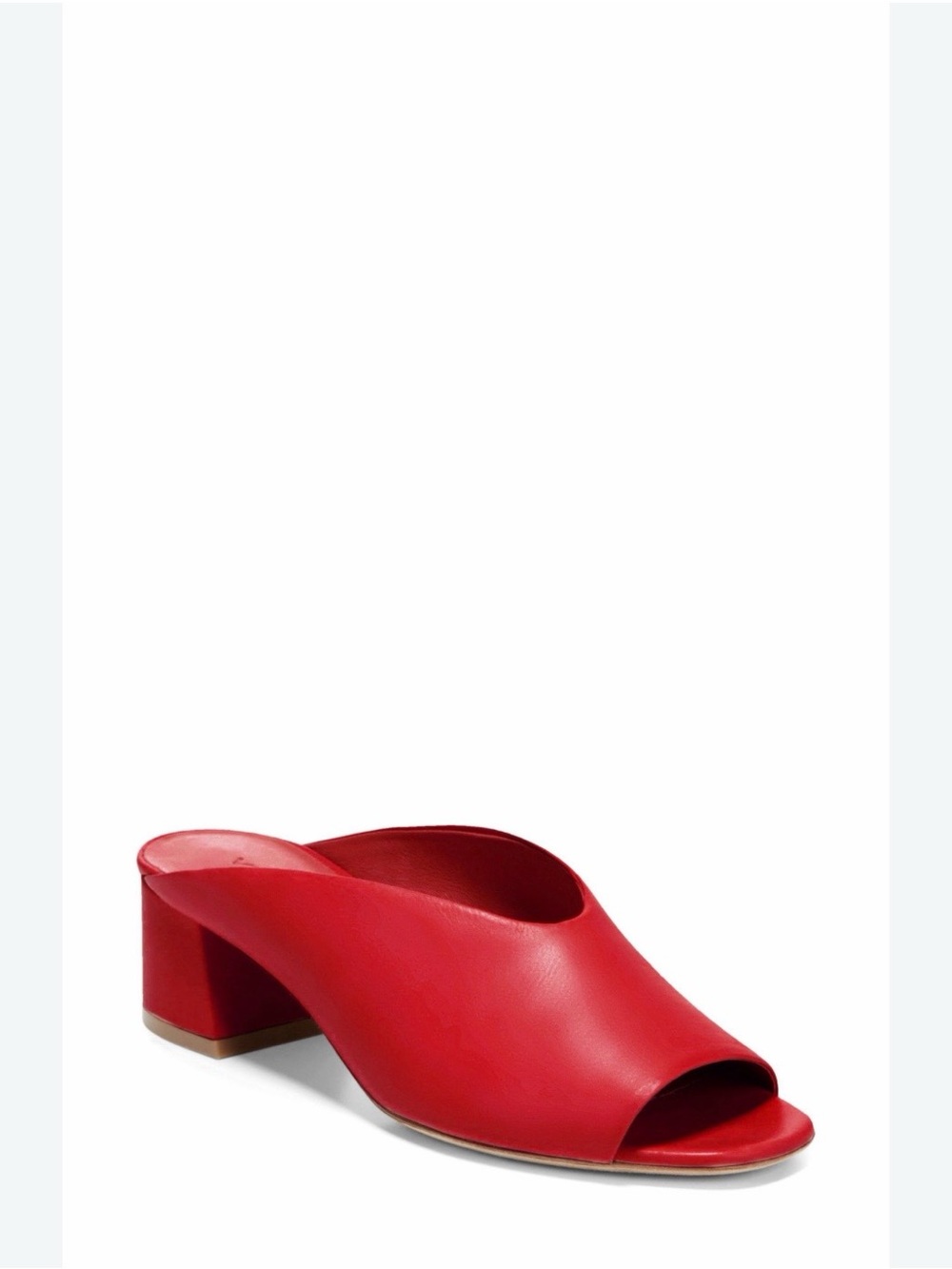 Vince Red Block Heel Mule Size 7.5